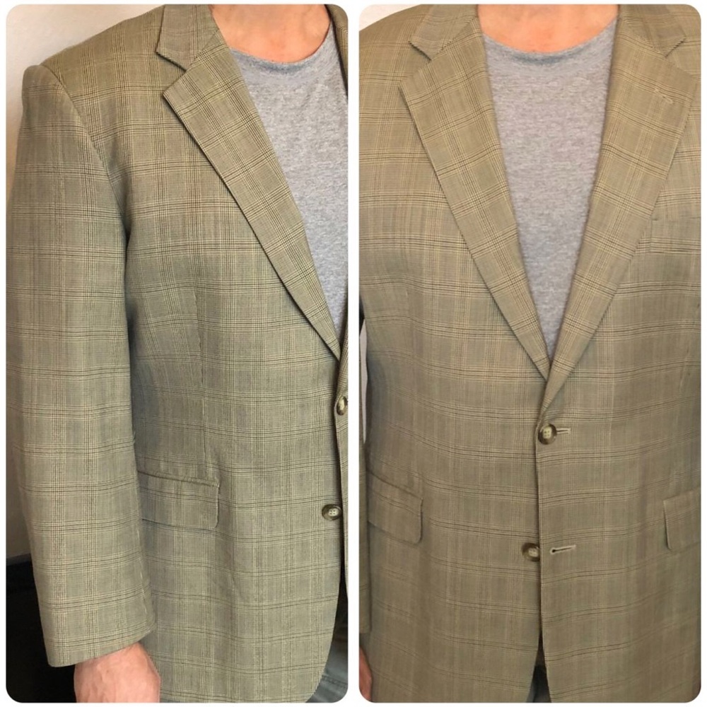 Brooks Brothers Men’s Wool Houndstooth Plaid Blazer 43 Regular